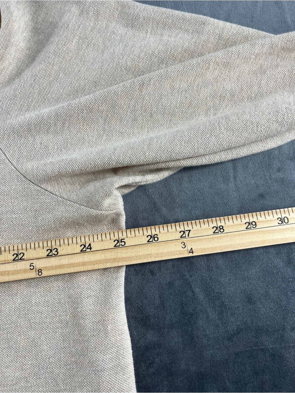 Ralph Lauren Long Sleeve Polo Shirt in Light‎ Beige w/ Brown Pony Preppy Size XL
